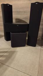 KEF iQ70 + iQ60c + iQ10 + Kube-2 — Volledige KEF 5.1-set, Audio, Tv en Foto, Zo goed als nieuw, Complete surroundset, 120 watt of meer