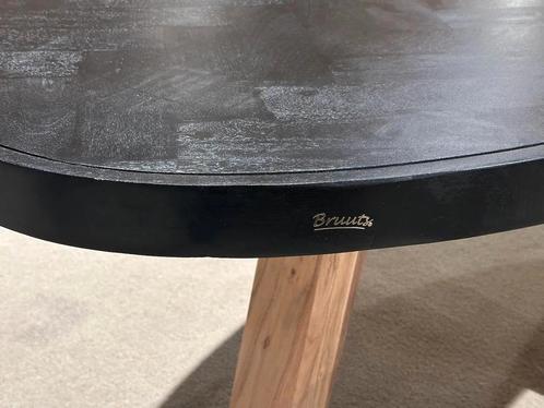 Bruuts Eettafel Ovaal 200 cm – Zwart blad - Natural Hout, Huis en Inrichting, Tafels | Statafels, Nieuw, Ophalen