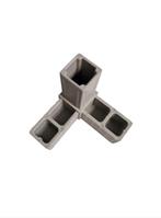 Hoekstukje 3 weg 20 x 20 x 1,5 mm 3-weg Haaks Grijs, Ophalen of Verzenden, Nieuw, Kunststof, Volière