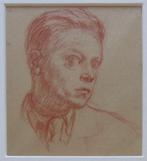 ALBERT VAN DYCK / ZELFPORTRET / ORIGINEEL / 61x48cm / KADER, Antiek en Kunst, Ophalen of Verzenden