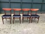 Deense stoelen, Huis en Inrichting, Stoelen, Ophalen, Gebruikt, Zwart, Vintage, jaren 60