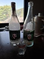 2 Roman Aroma-flessen + 1 Romeins limonadeglas, Verzamelen, Biermerken, Verzenden, Gebruikt, Glas of Glazen, Overige merken