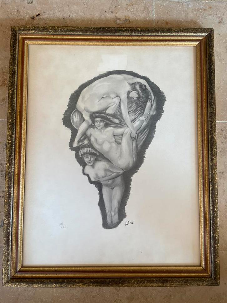 Lithografie vanitas, Antiek en Kunst, Kunst | Tekeningen en Fotografie, Ophalen