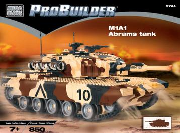 Mega Bloks ProBuilder 9734 M1A1 Abrams tank(zeldzaam!)