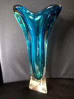 Aquablauwe Murano vaas, Antiek en Kunst, Ophalen