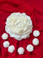 Witte Rozen Geurkaarsen met Vanillegeur XL en minikaarsjes, Ophalen, Kaars