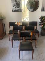 6 vintage stoelen, Enlèvement, Utilisé, Bois, Cinq, Six Chaises ou plus