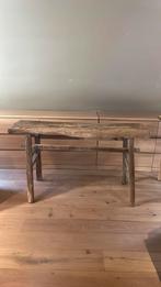 Houten bijzettafel/ console/ muurtafel/ japandi/ hofzz, Huis en Inrichting, Tafels | Eettafels, Ophalen, Zo goed als nieuw