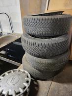 4 stalen velgen Audi met wieldoppen 15", Auto-onderdelen, Banden en Velgen, Ophalen, Gebruikt, 15 inch, Velg(en)