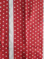 Katoenen stof rood met witte sterren, Hobby en Vrije tijd, Ophalen of Verzenden, Rood