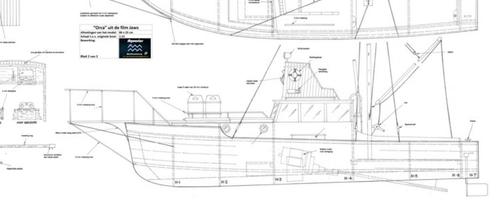 Bouwplan van de Orca van de film Jaws, Hobby en Vrije tijd, Modelbouw | Boten en Schepen, Nieuw, Verzenden