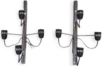 Zeldzaam paar wandlampen van Gino Sarfatti beschikbaar voor biedingen