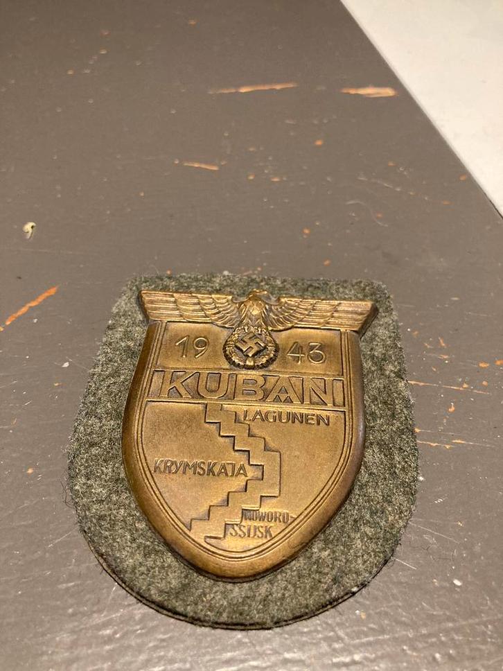 Kubanschild 1943, Verzamelen, Militaria | Algemeen, Landmacht, Embleem of Badge, Ophalen of Verzenden