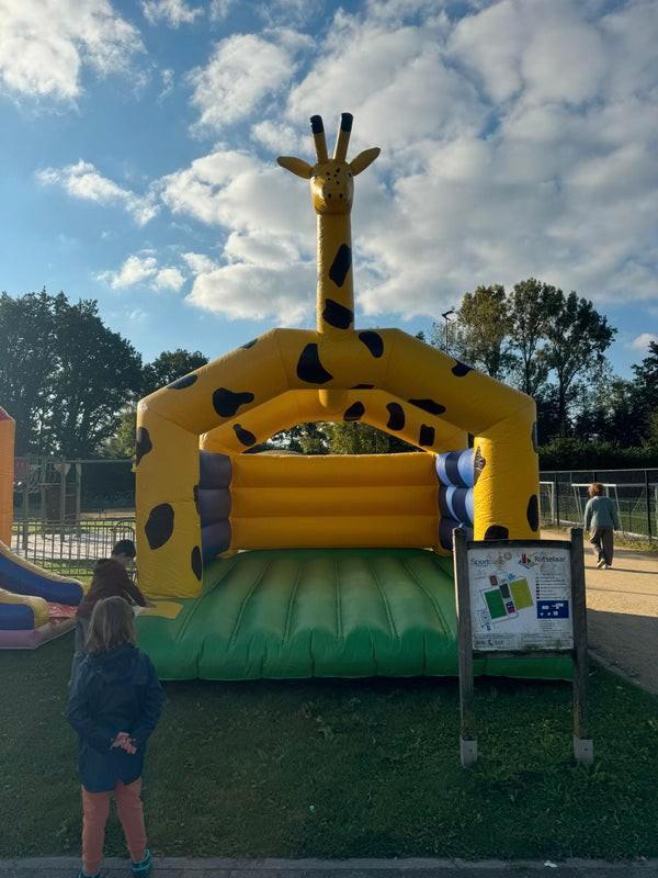 Springgiraffe | Springkasteel TE HUUR, Kinderen en Baby's, Speelgoed | Buiten | Springkussens, Zo goed als nieuw, Ophalen of Verzenden