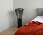 Design lamp Muffin wood 04 - smoke grey - black oak, Ophalen, Zo goed als nieuw, Glas