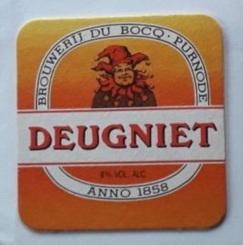 Bierviltje "Deugdniet' - Brij. Du Bocq - Purnode, Verzamelen, Biermerken, Zo goed als nieuw, Viltje(s), Ophalen of Verzenden