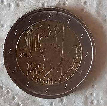 2 euro herdenkingsmunt oostenrijk 100 jarig bestaan 2018 beschikbaar voor biedingen