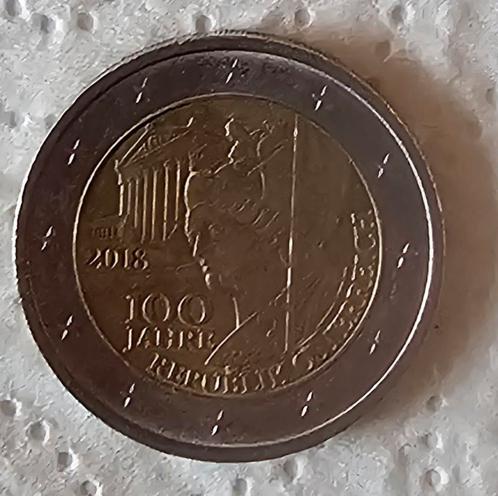 2 euro herdenkingsmunt oostenrijk 100 jarig bestaan 2018, Postzegels en Munten, Munten | Europa | Euromunten, Losse munt, 2 euro