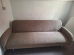 Grote bruine slaapbank zetel / large brown sofabed., Ophalen, Gebruikt