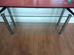 Tv tafel glas, Huis en Inrichting, Tafels | Sidetables, Ophalen, Gebruikt
