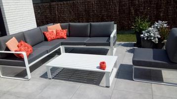 NAVELLI tuinmeubelen in wit aluminium  beschikbaar voor biedingen