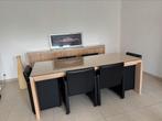 Complete eettfafel met stoelen op wielen + dressoire, Huis en Inrichting, Complete eetkamers, Ophalen, Zo goed als nieuw