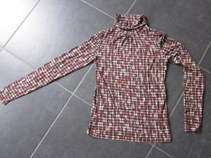 Melvin bordeaux-grijs-beige souspull/ rolkraagtrui, Kleding | Dames, Truien en Vesten, Zo goed als nieuw, Maat 36 (S), Rood, Ophalen of Verzenden
