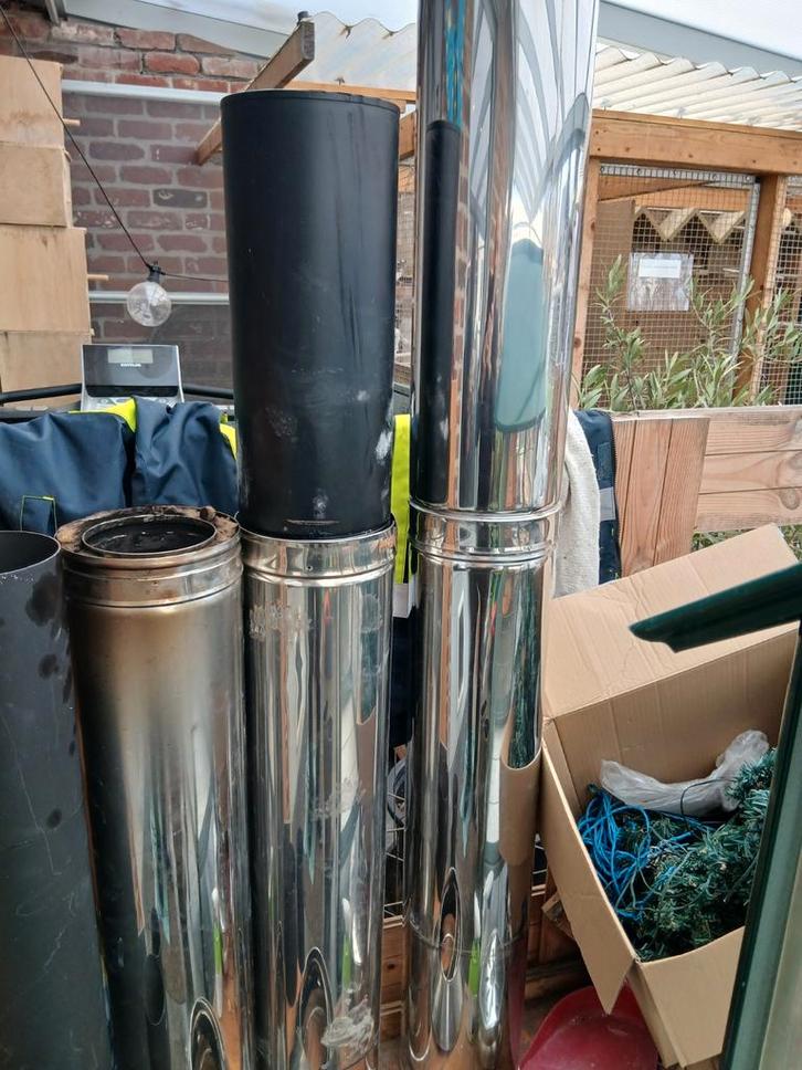 Canaux à fumée dia 130 cm - 190 cm, Bricolage & Construction, Tuyaux & Évacuations, Inox, Enlèvement