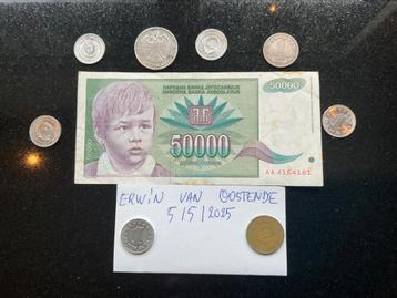 EX-Joegoslavie - zilveren munt, bankbiljet ea munten beschikbaar voor biedingen