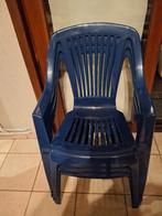 Blauwe tuinstoelen, Jardin & Terrasse, Chaises de jardin, Enlèvement, Synthétique, Empilable