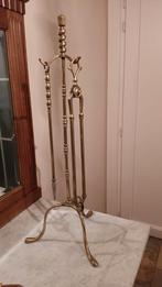 Oude koperen haardstel
2-delig., Maison & Meubles, Cheminées, Enlèvement