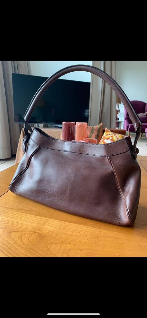 Delvaux Capuccino Bridon Chocolat, Handtassen en Accessoires, Tassen | Damestassen, Zo goed als nieuw, Verzenden