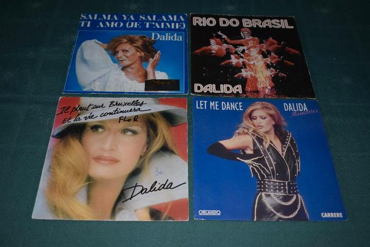 45t's en ook diverse EP's van DALIDA, Cd's en Dvd's, Vinyl | Pop, Zo goed als nieuw, 1960 tot 1980, Overige formaten, Ophalen of Verzenden