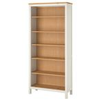 Bibliothèque Hemnes en bois massif blanc (2 pièces), 25 à 50 cm, Avec tablette(s), Utilisé, 50 à 100 cm