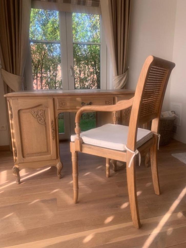 Elegant gezandstraald bureaumeubel met bijhorende stoel, Huis en Inrichting, Overige Huis en Inrichting, Zo goed als nieuw, Ophalen