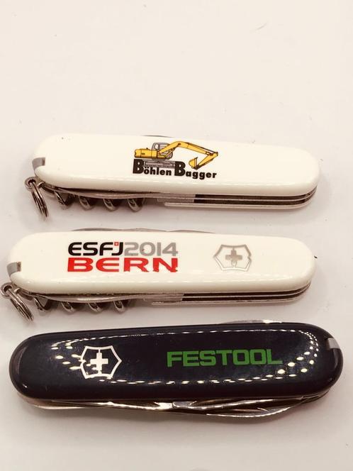 3x Victorinox  WHITE Spartan  + Festool Blue Camper  Swiss A, Caravans en Kamperen, Kampeergereedschap, Gebruikt, Ophalen of Verzenden