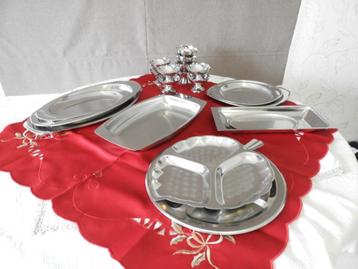Inox 18/10 schotels, Huis en Inrichting, Keuken | Servies, Ophalen, Zo goed als nieuw, Schaal of Schalen