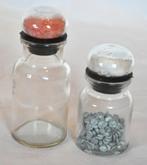 2 petits pot en verre style pharmacie pour epice ou autre, Enlèvement ou Envoi