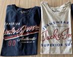 2 t-shirts van Jack & Jones, maat S en M