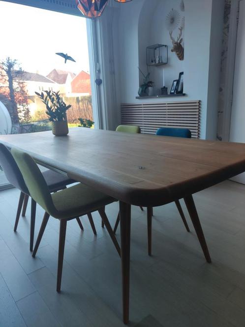 Elegante eiken eettafel met 4 lades, Huis en Inrichting, Tafels | Eettafels, Ophalen