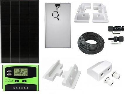 130Wp zonnepaneel set camper boot garage batterij caravan, Doe-het-zelf en Bouw, Zonnepanelen en Toebehoren, Zo goed als nieuw