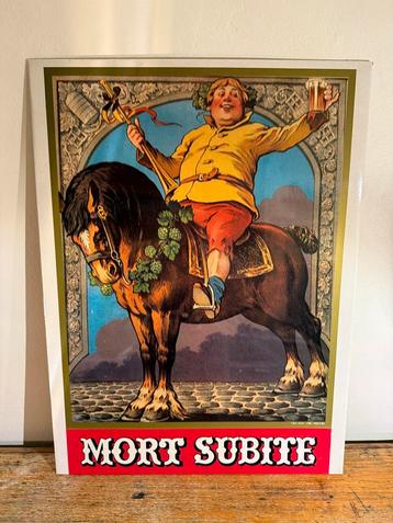 Carton Publicitaire Bière Mort Subite  beschikbaar voor biedingen