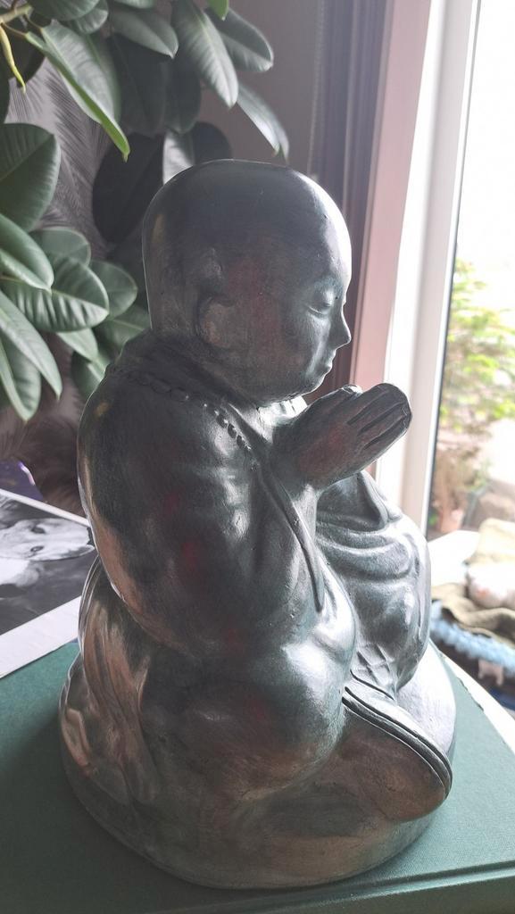Shaolin monik handgemaakt. Kleur groen. Uniek in zijn soort., Antiek en Kunst, Antiek | Keramiek en Aardewerk, Ophalen