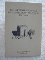 Franc-maçonnerie belge – Cercle Bartholdi – 1996 rare, Ophalen of Verzenden, Gelezen