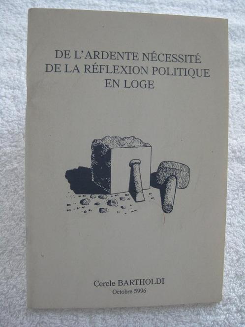 Franc-maçonnerie belge – Cercle Bartholdi – 1996 rare, Boeken, Geschiedenis | Nationaal, Gelezen, Ophalen of Verzenden
