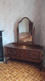 Antieke houten slaapkamer set, compleet, Huis en Inrichting, Slaapkamer | Complete slaapkamers, Ophalen, Gebruikt, Tweepersoons