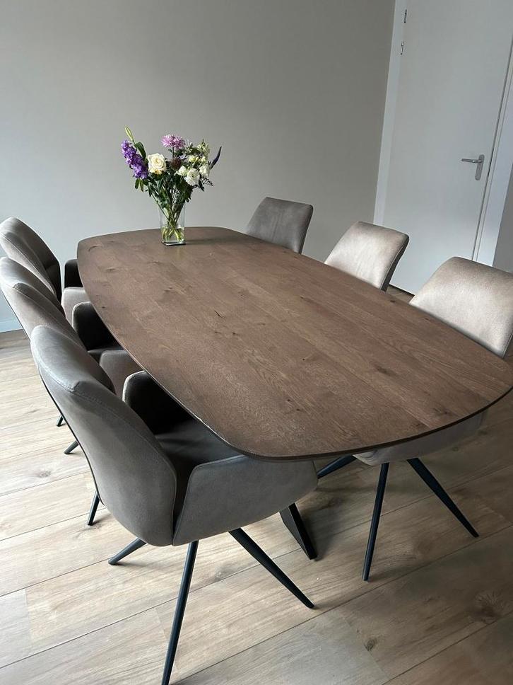 Deens Ovale Eiken Eettafel Massief Eiken 4 cm Beste Prijs BE, Huis en Inrichting, Tafels | Eettafels, Nieuw, 100 tot 150 cm, 200 cm of meer