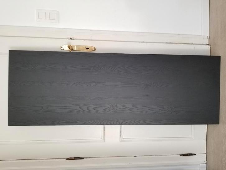 Hout paneel met nerffineer mat zwart, Doe-het-zelf en Bouw, Hout en Planken, Nieuw, Plank, Ophalen