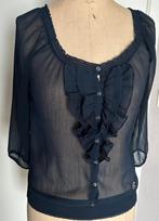Donkerblauwe blouse van Hollister, Verzenden, Maat 34 (XS) of kleiner