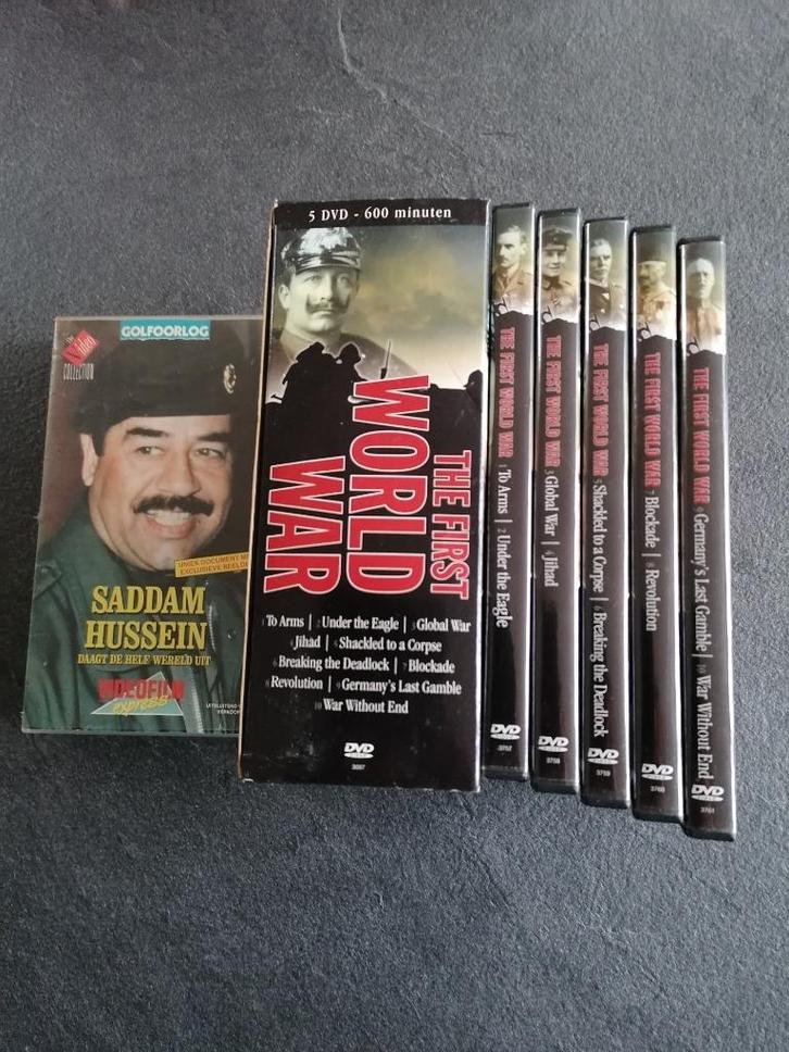 DVD The first world war. VHS saddam Hussein, Cd's en Dvd's, Dvd's | Documentaire en Educatief, Zo goed als nieuw, Oorlog of Misdaad